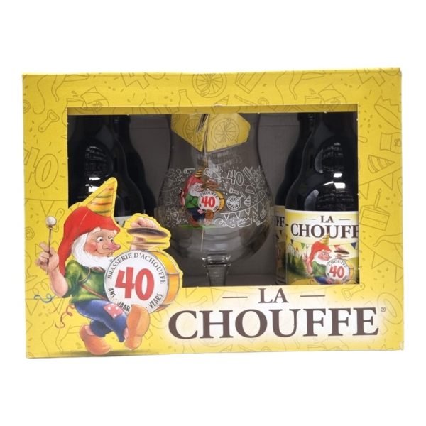 Caja Regalo Chuffe Blonde 4x33cl + VASO